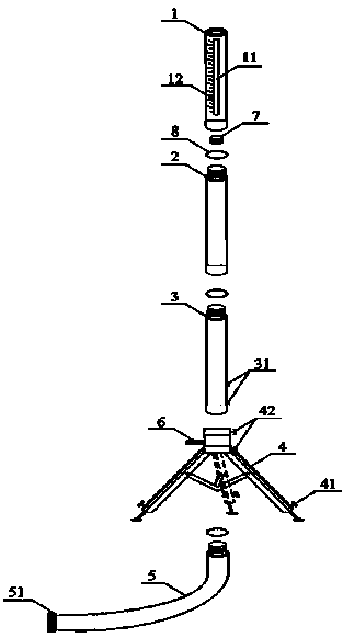 Live line measurement device for oil level of expansion tank of oil-immersed transformer