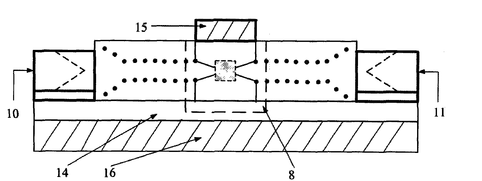 Millimeter wave band power amplifier based on flexible chip integrated wave guide technology