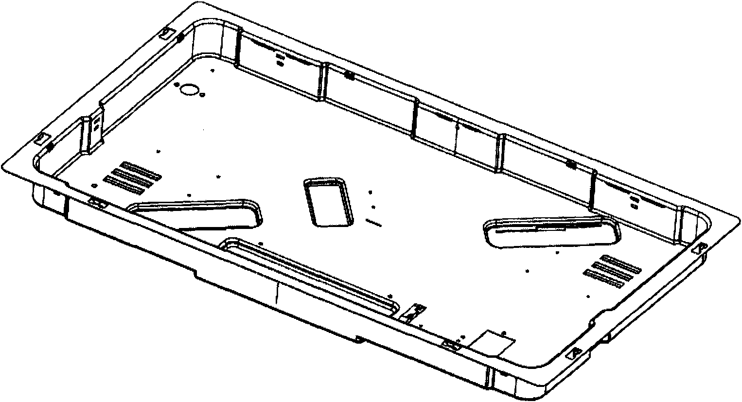 Bottom case of kitchen range and kitchen range with same