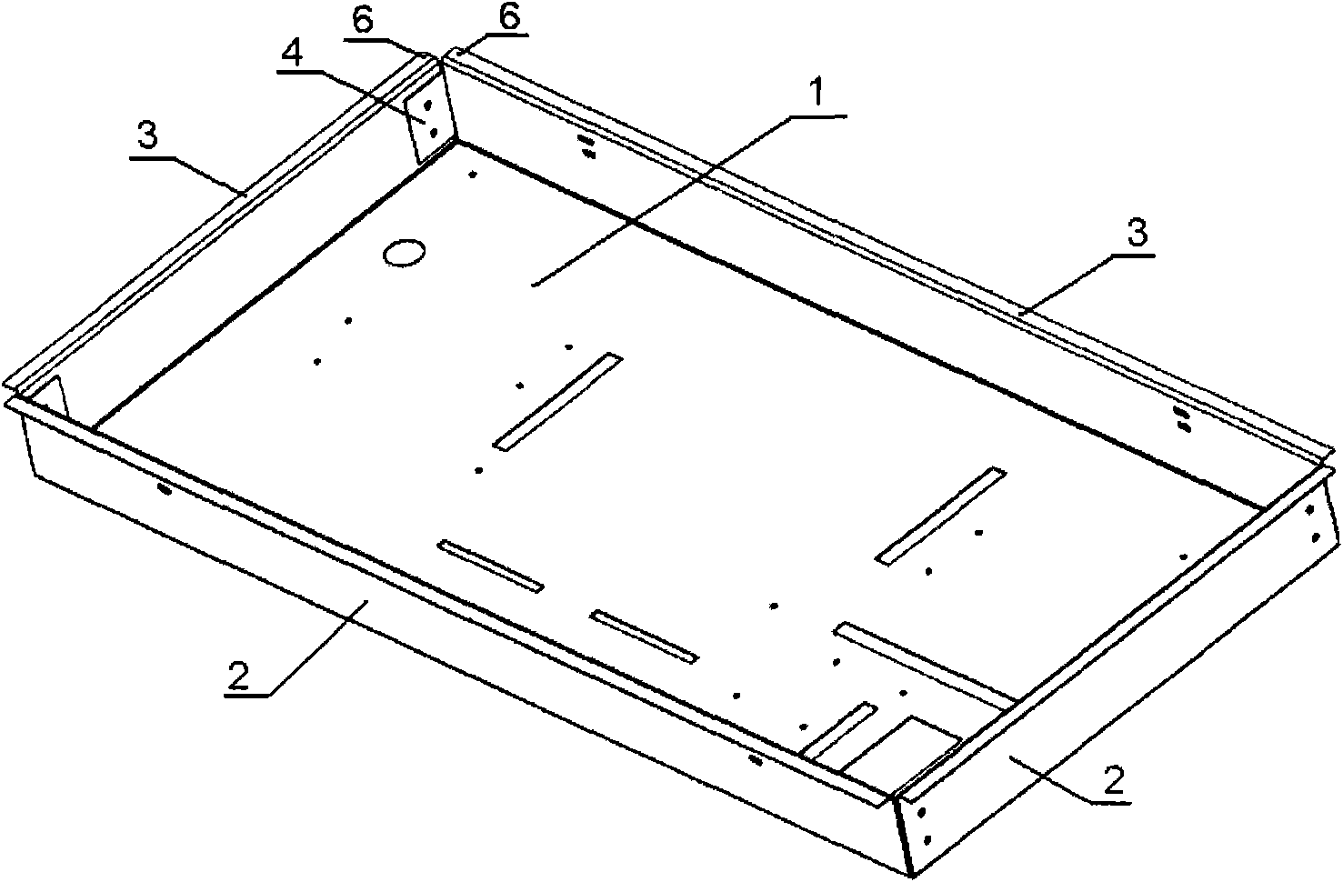 Bottom case of kitchen range and kitchen range with same