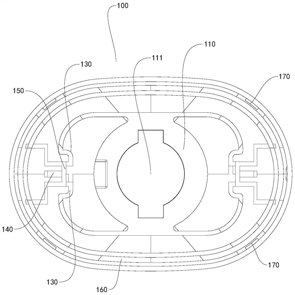 Massage assembly of massage instrument and massage instrument with same