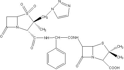 Tazobactam ampicillin amide composite, its preparation method and application