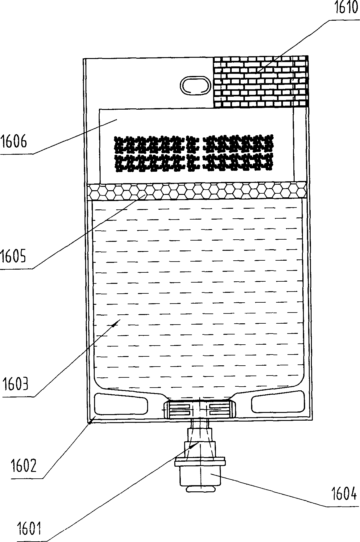 Single opening tube double chamber transfusion bag manufacturing machine for solid drug and liquid drug