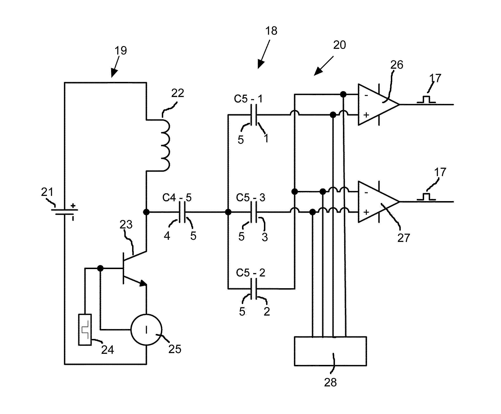 Arrangement and method for capacitive sensing of the rotary movement of a rotary element