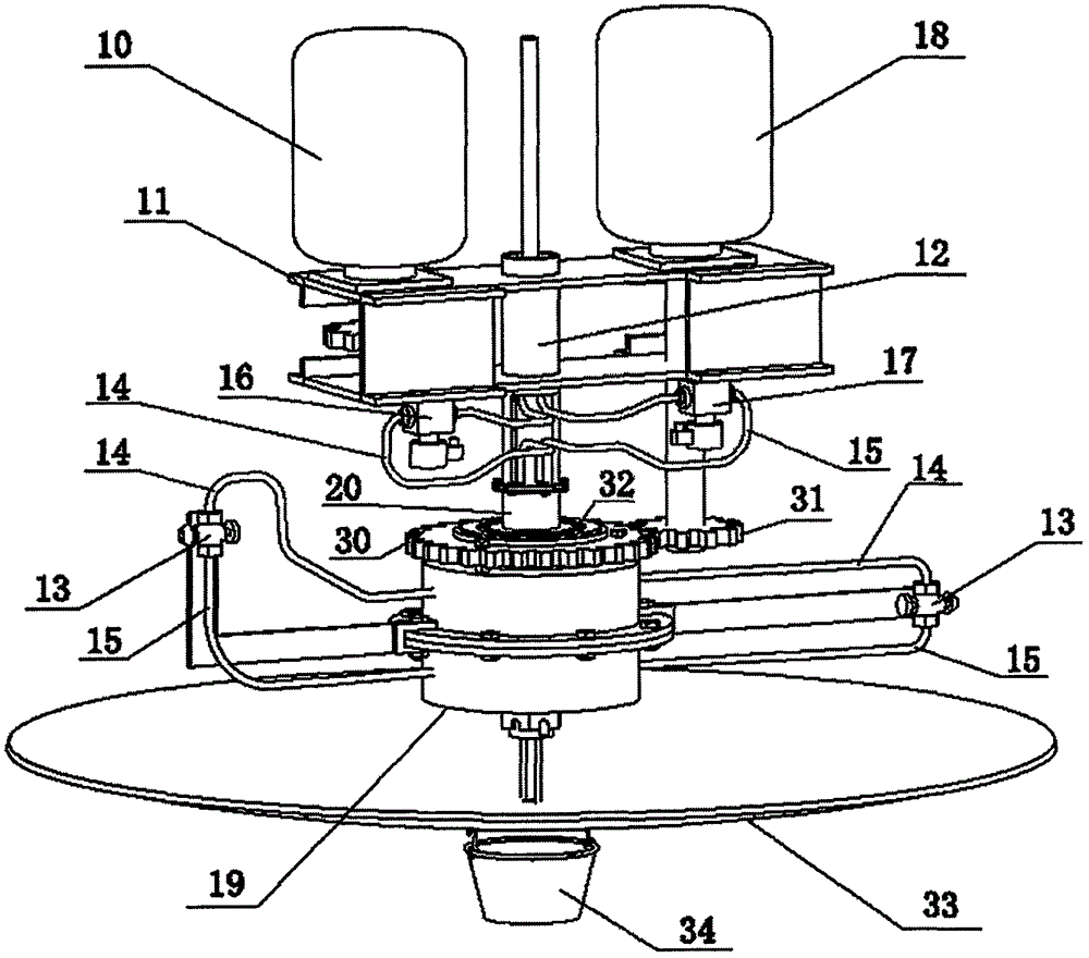 Automatic oil spraying device for aerated brick die vehicle