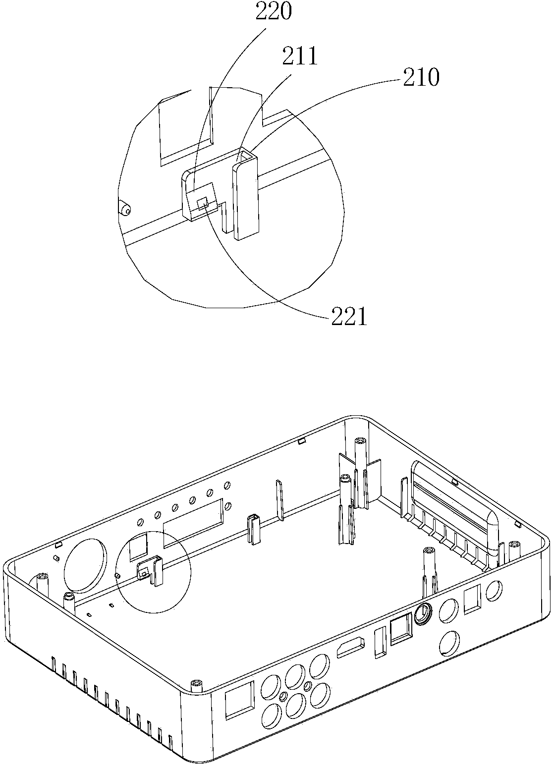 Fixing structure of front control board of set top box and set top box