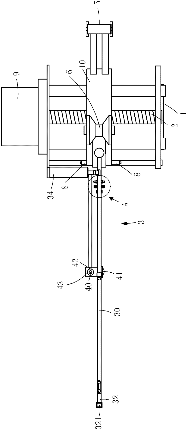 Strand oscillator for hose pipe winder