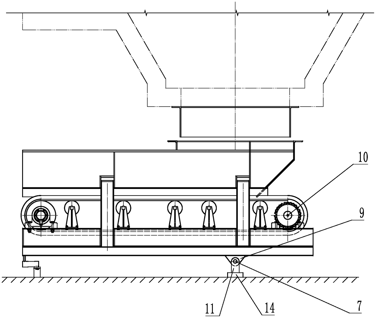 Method of rotary-connection cabin pressure removing of metering feeder and rotary-connection cabin pressure removing dynamic weighing and feeding machine