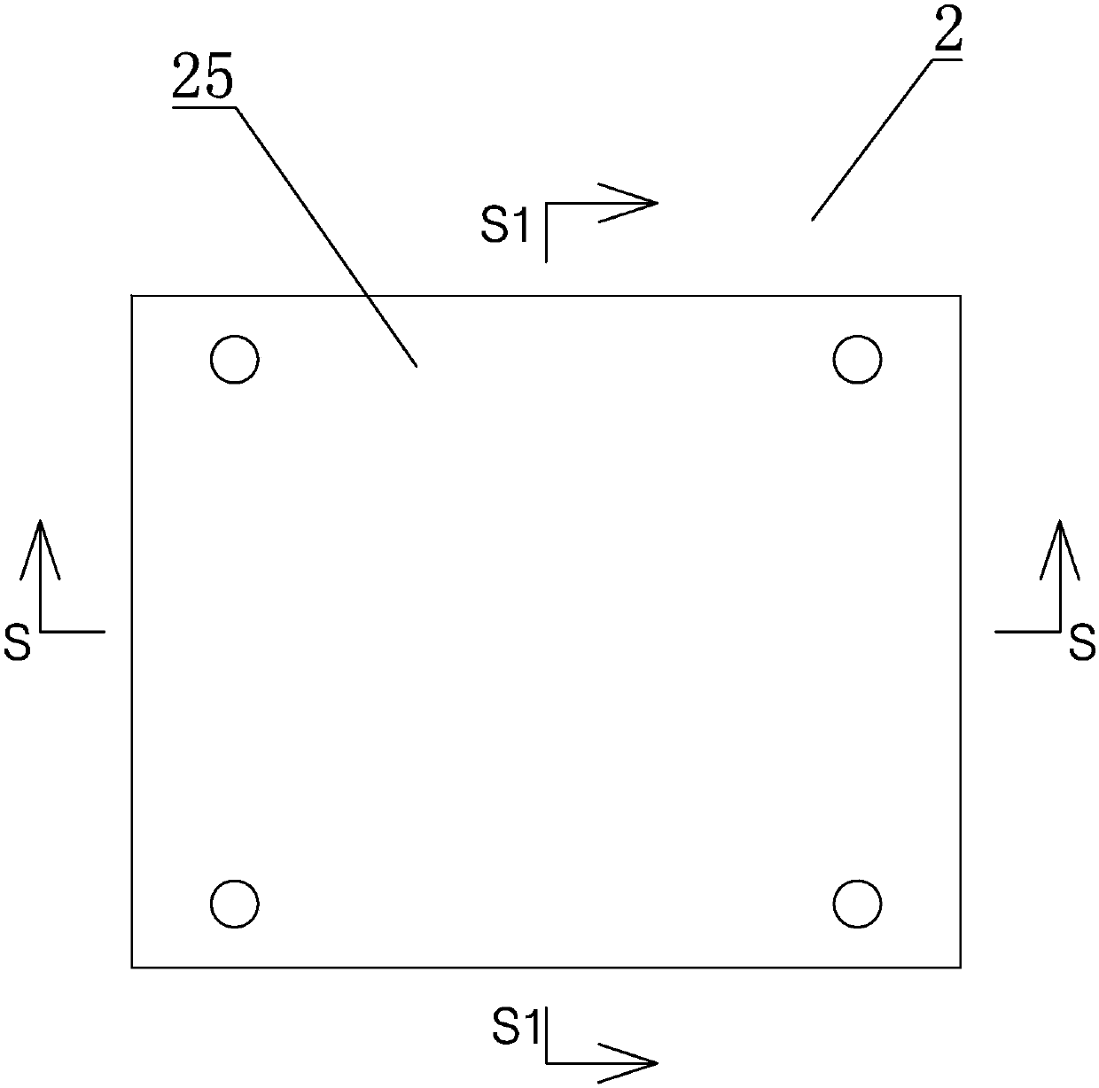 Ship square steel step die-pressing device