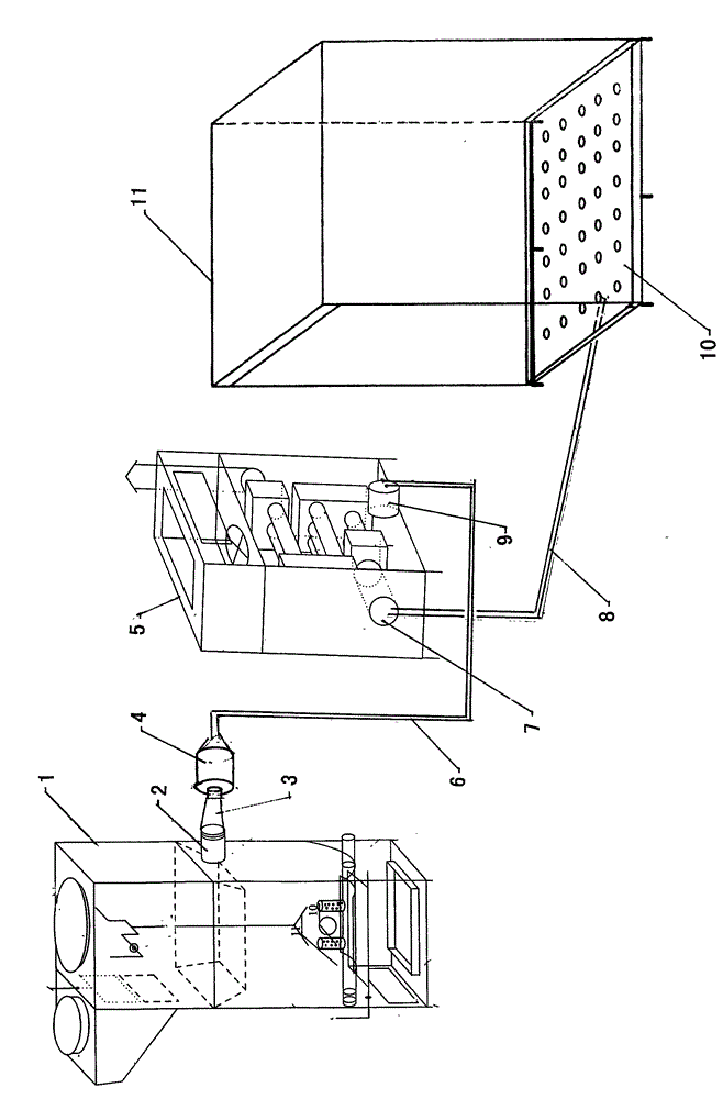 Process for steaming and baking fresh bamboo through biomass gasification