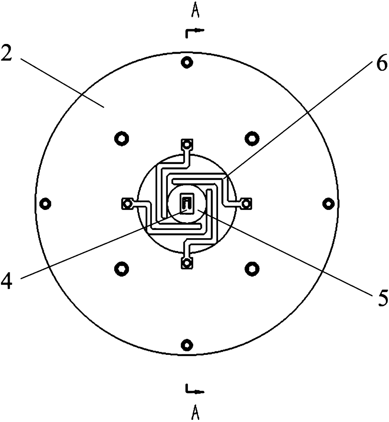 Four-axis excitation device for performing out-of-chip excitation on MEMS microstructure