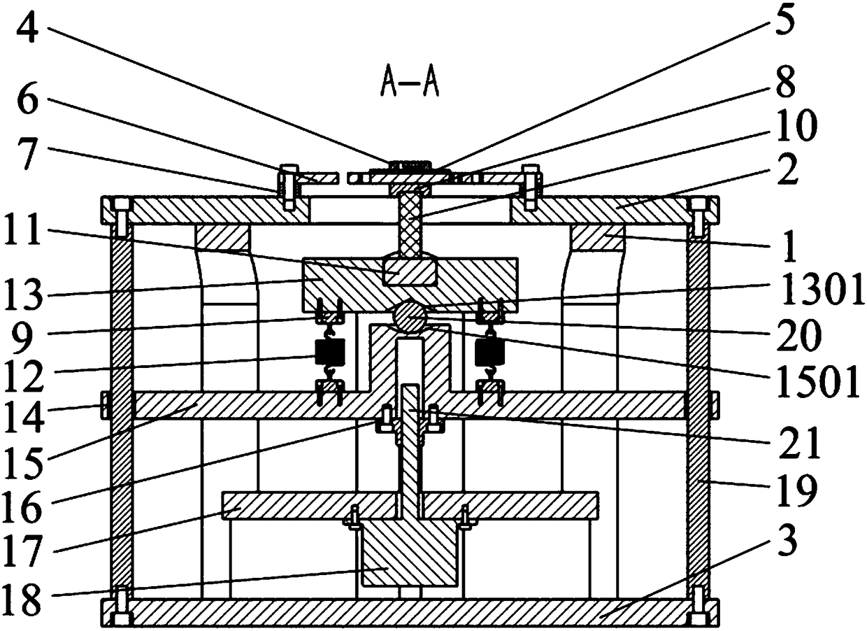 Four-axis excitation device for performing out-of-chip excitation on MEMS microstructure