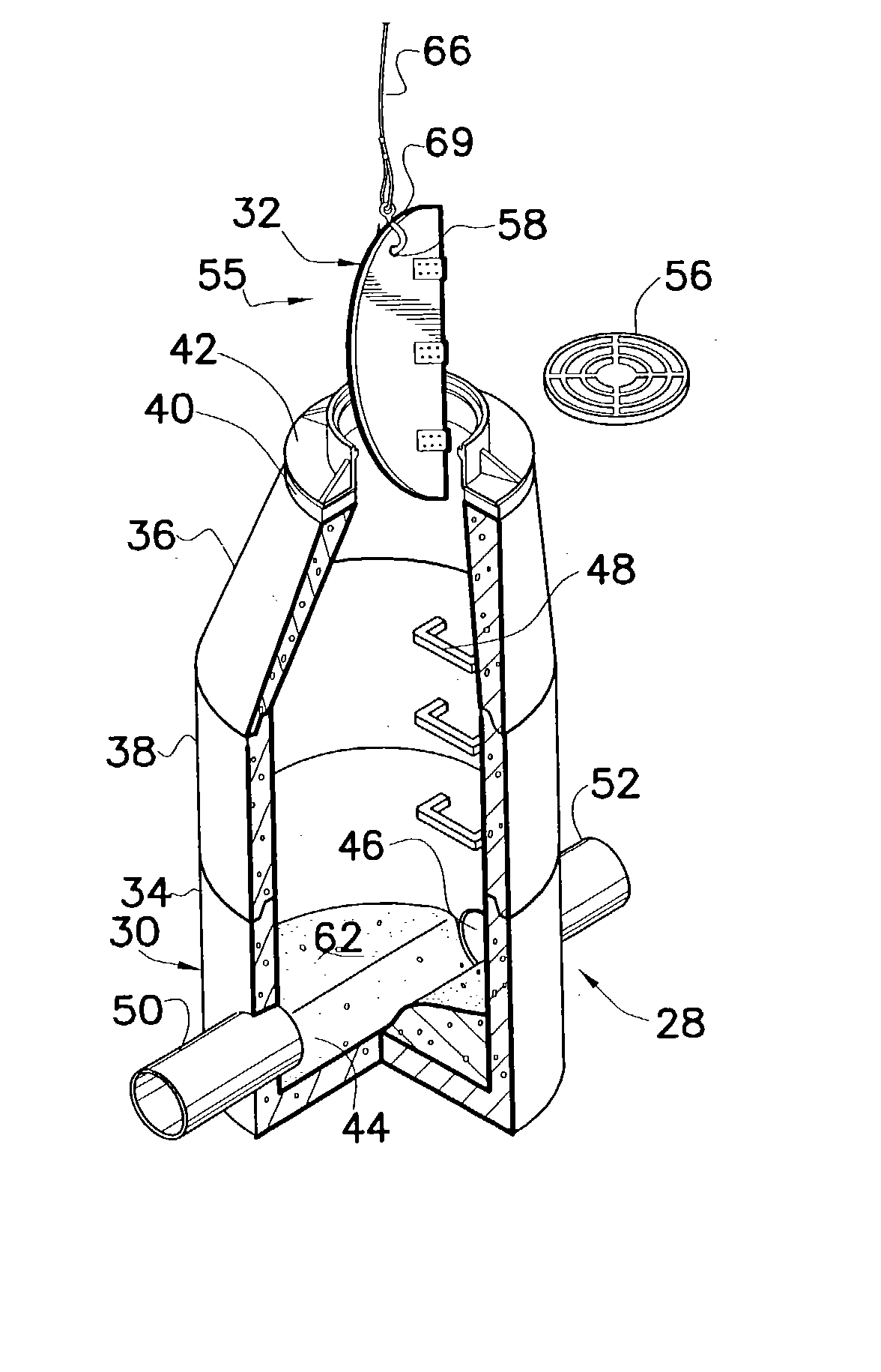 Manhole debris-catching system