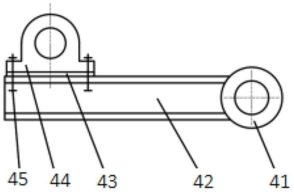 Split type rocker arm device and pellet ring cooling machine