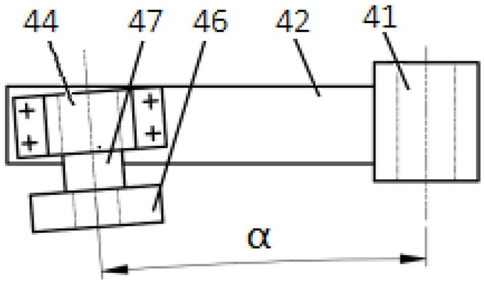 Split type rocker arm device and pellet ring cooling machine