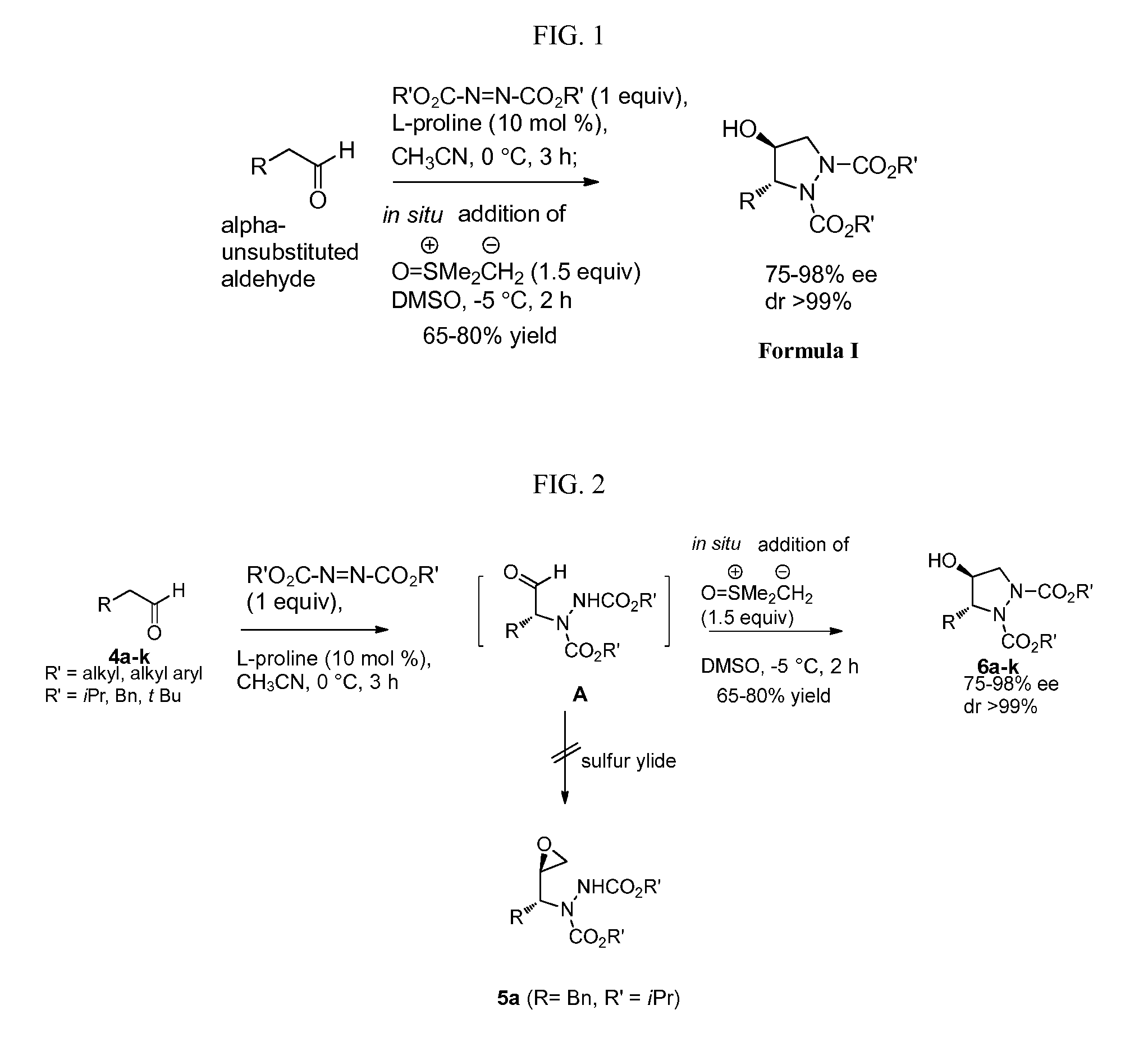 Organocatalytic synthesis of chiral pyrazolidines and their analogues