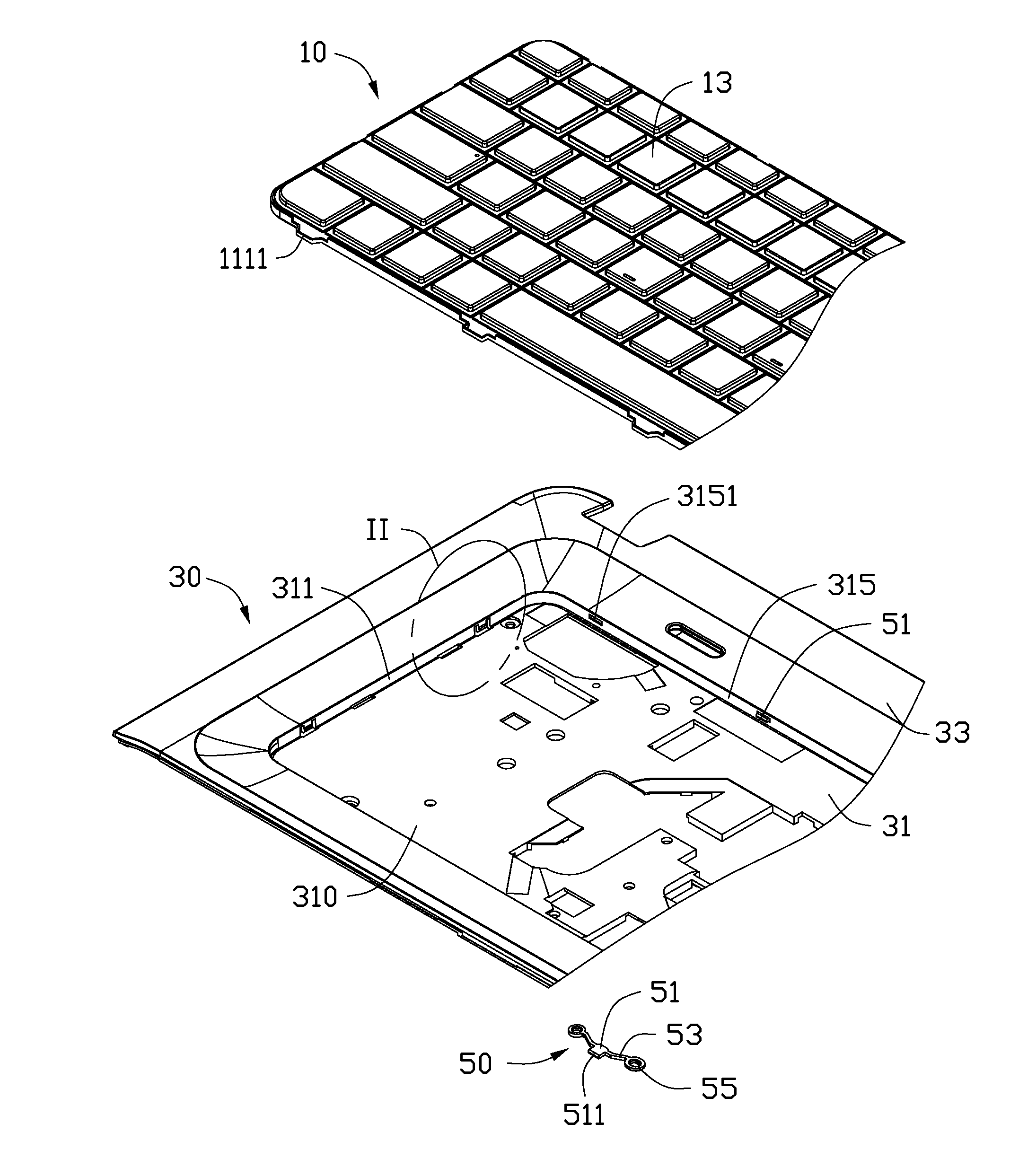 Mounting apparatus for keyboard