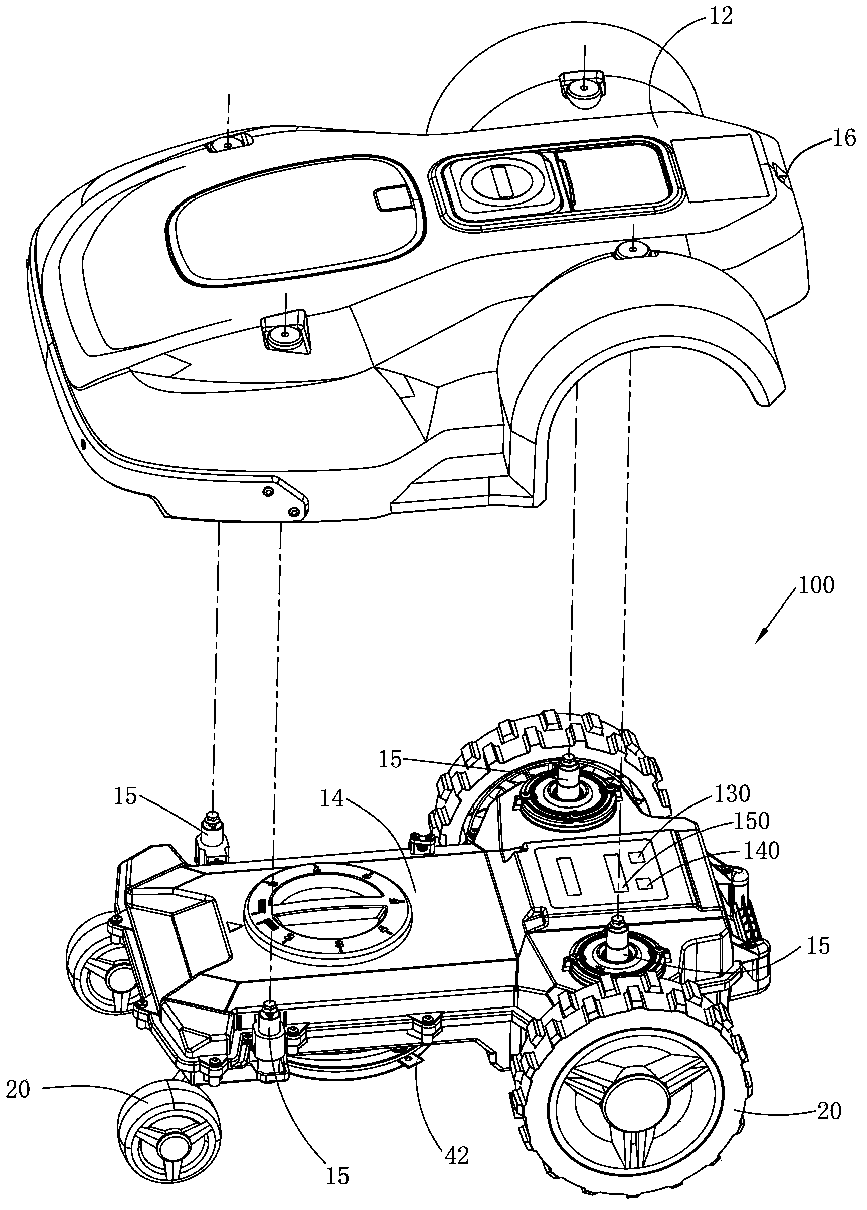 Automatic mowing system