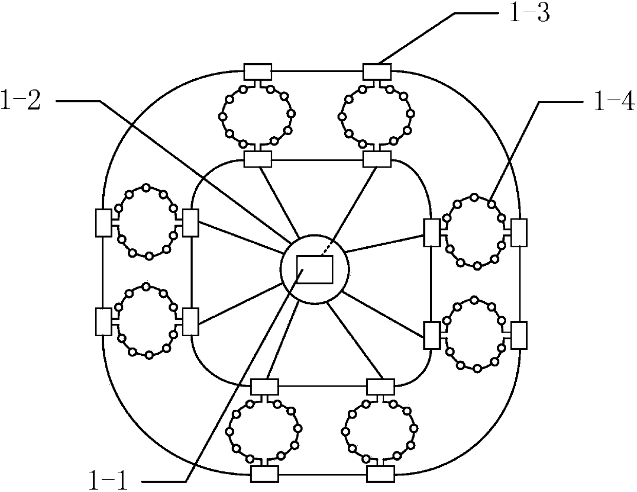 Time division multiplexing optical fiber grating sensing network with high renewability