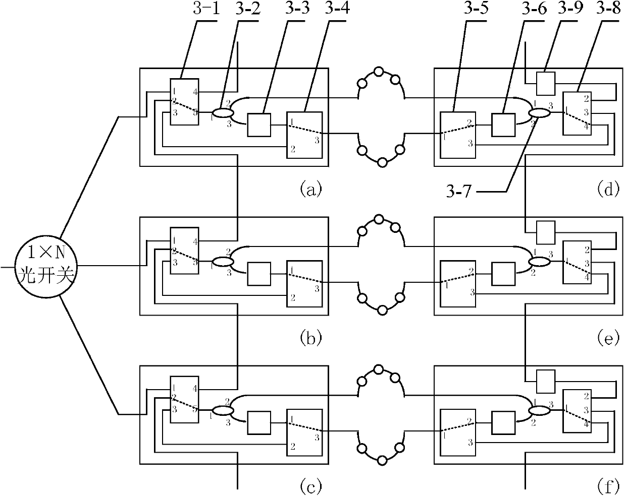 Time division multiplexing optical fiber grating sensing network with high renewability