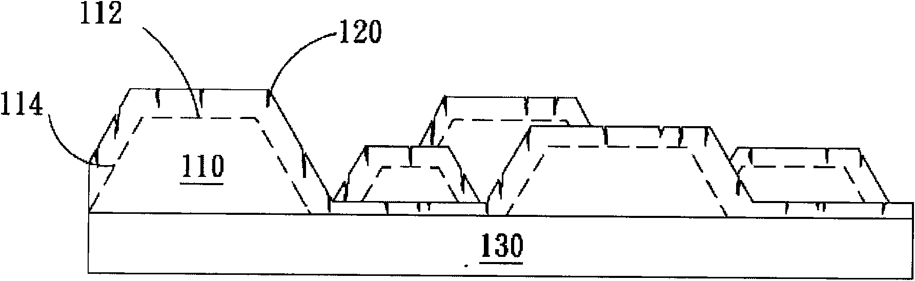 Coarsening structure, coarsening surface and coarsening layer of optoelectronic element and manufacturing method of optoelectronic element