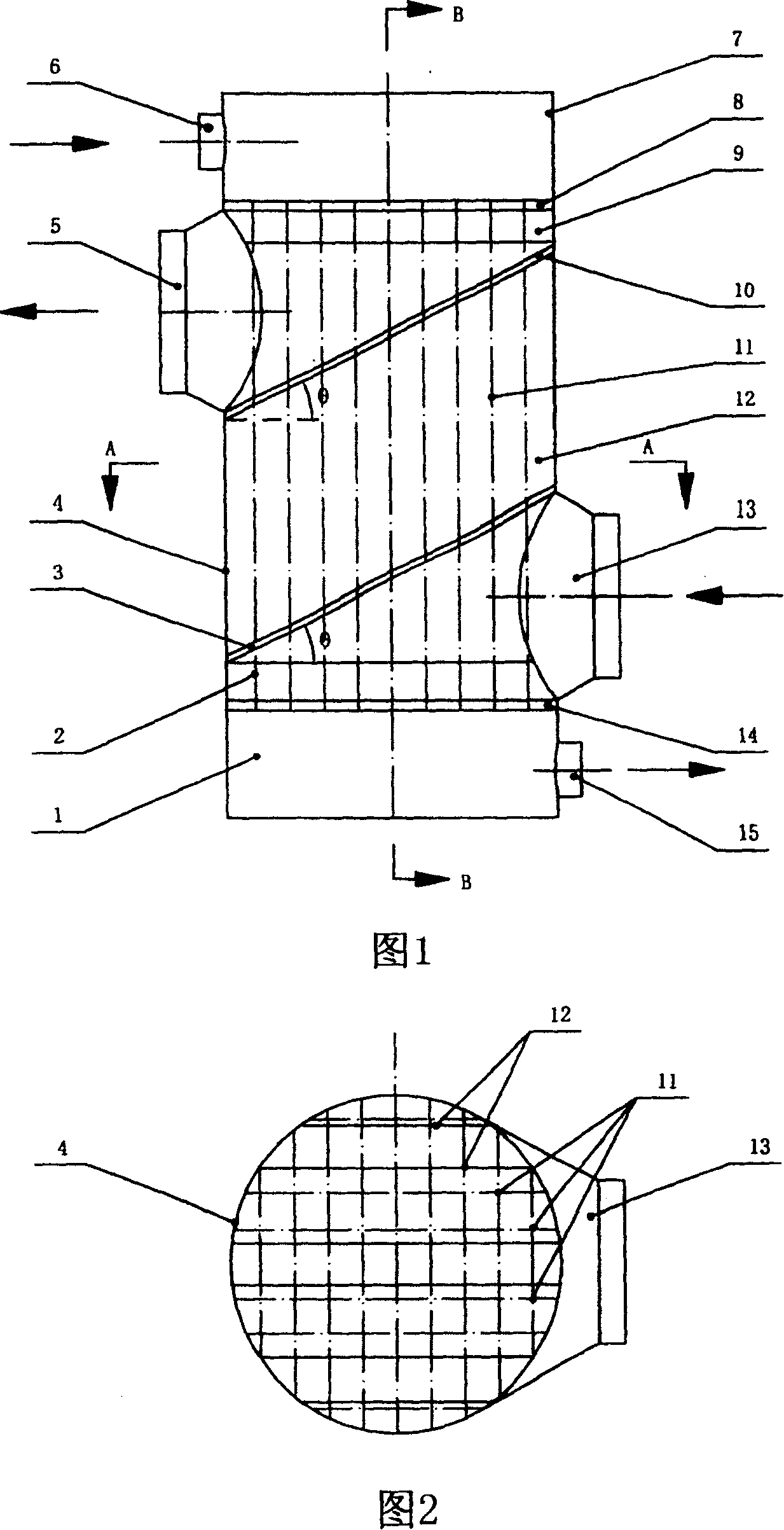 Shell and tube type heat exchanger having shell side multi path parallel flow inlet and outlet structure