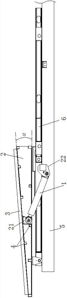 Hopper tipping assembly of dust collection vehicle