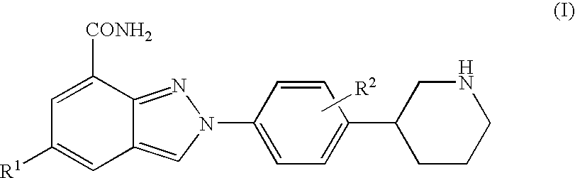 Amide substituted indazoles as poly(ADP-ribose)polymerase(PARP) inhibitors