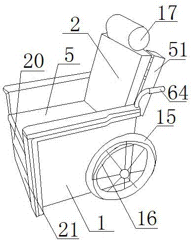 A multifunctional wheeled sofa for the elderly, the weak, the sick and the disabled