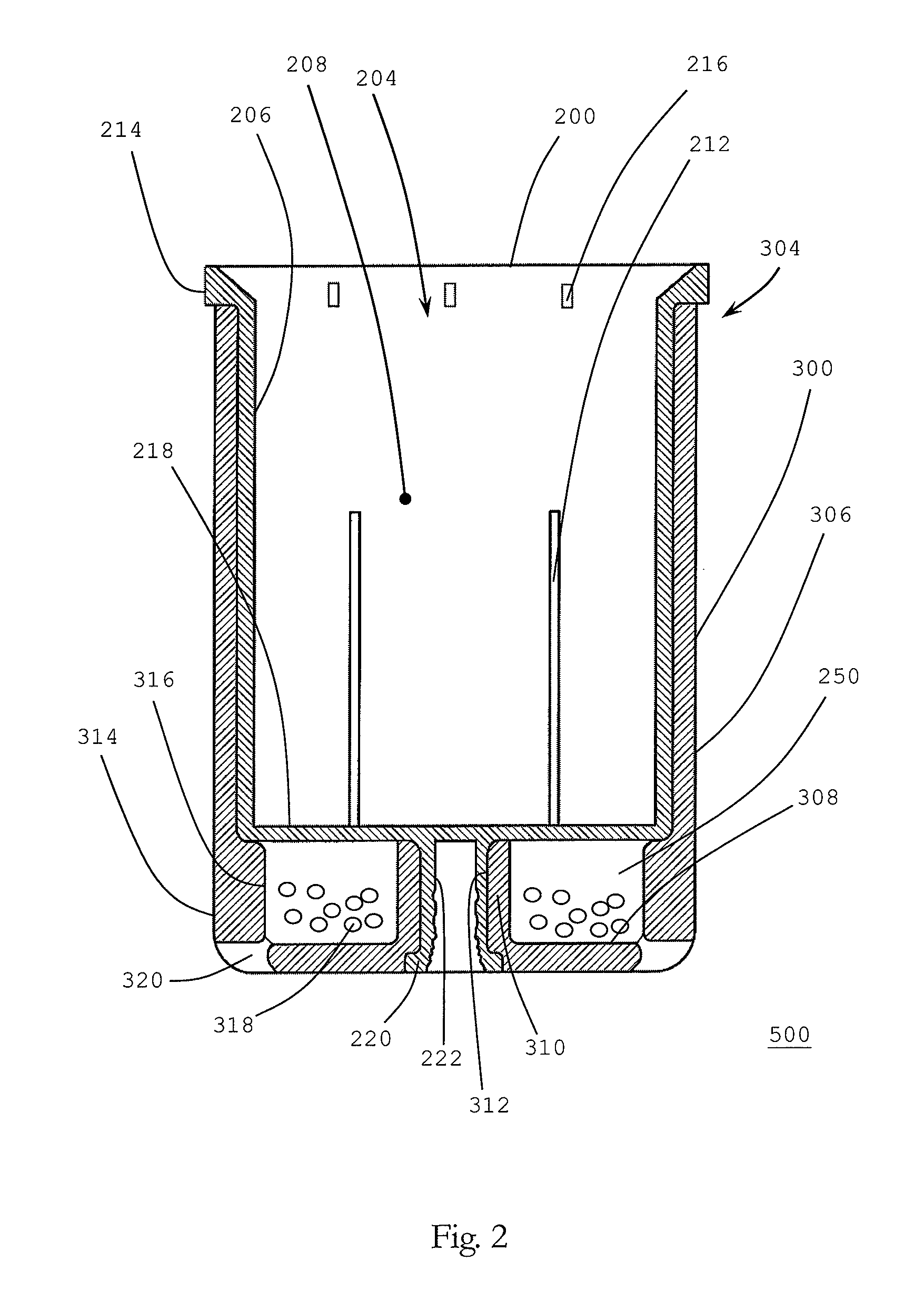 Desiccating container