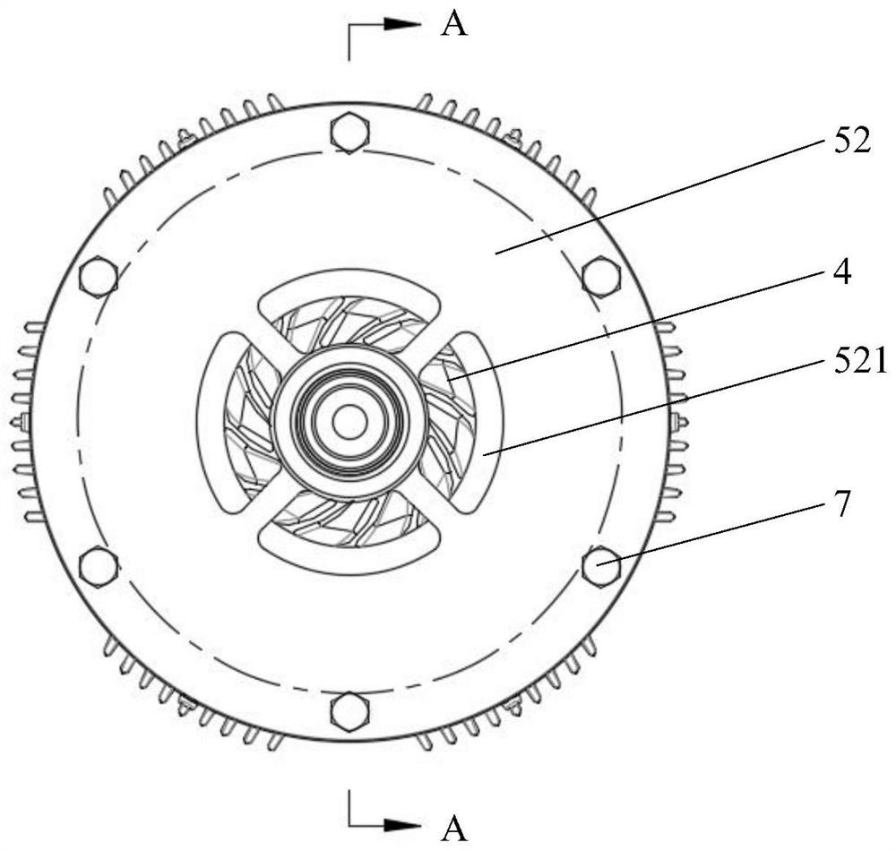 Motor with air cooling structure