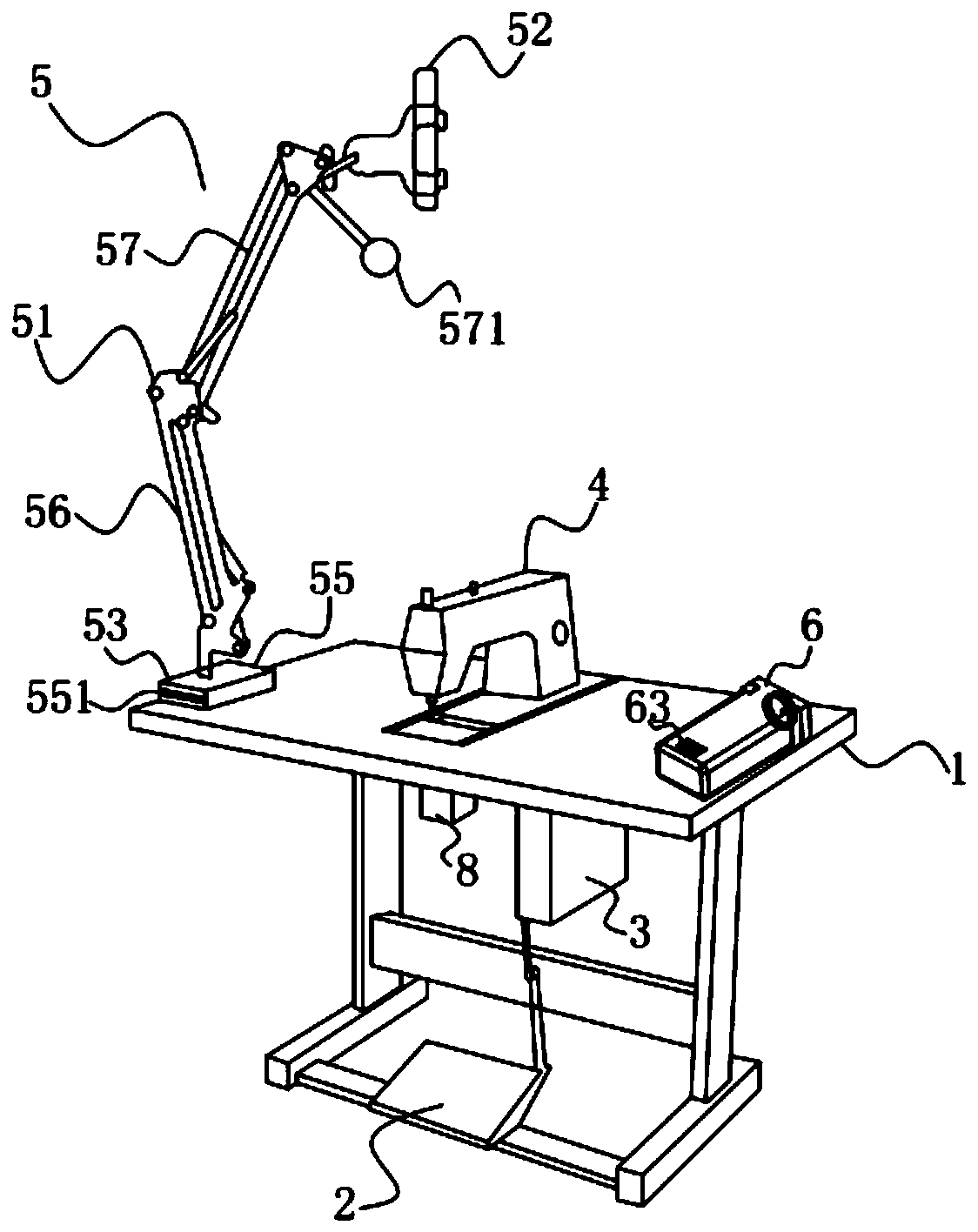 Sewing equipment with synchronous screen projection demonstration function