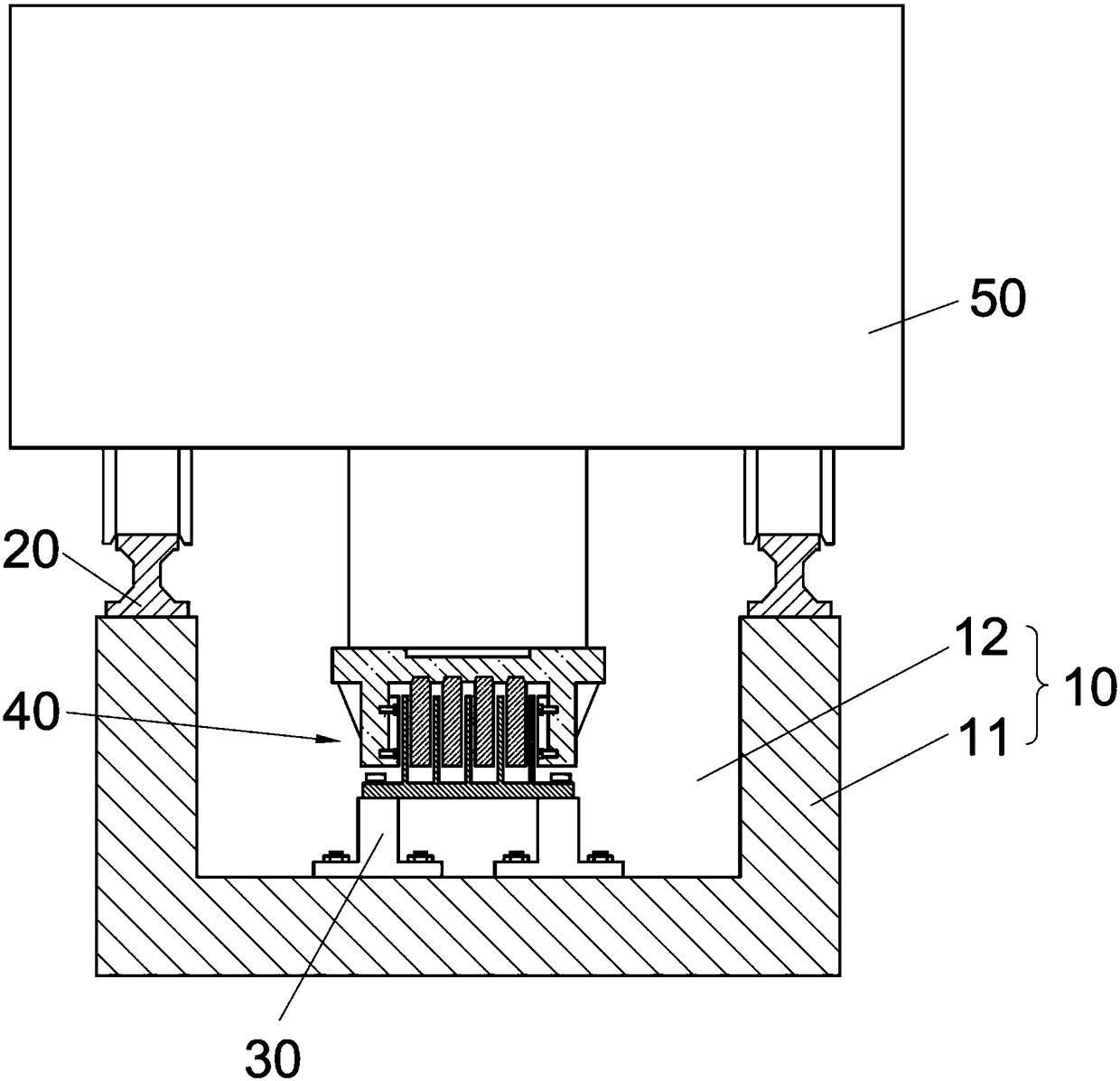 A linear eddy current braking device and a linear carrying device