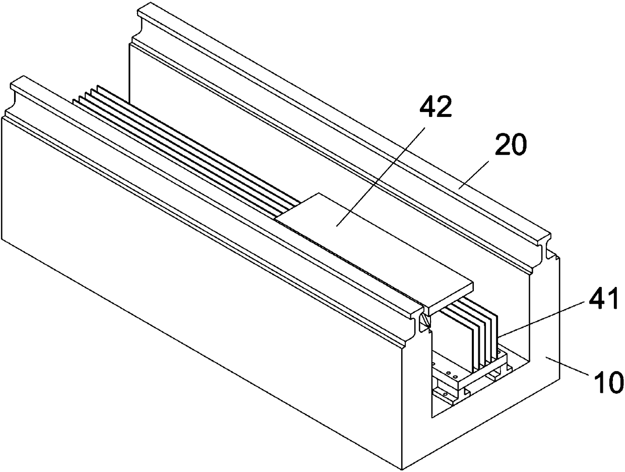 A linear eddy current braking device and a linear carrying device