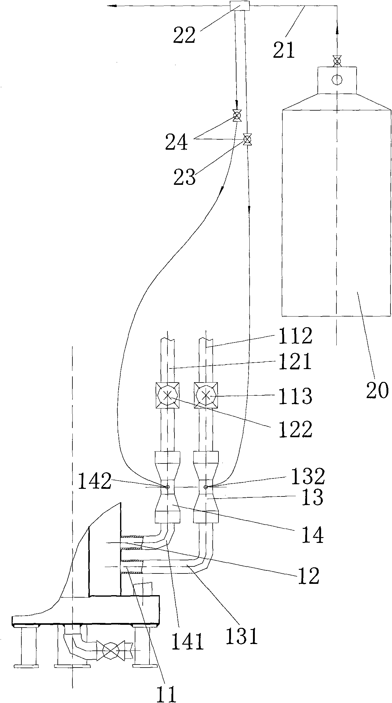 Protein separator for live fish transportation