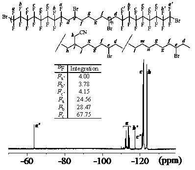 A kind of alternate copolymerization method for preparing fluoropolymer based on dibromo compound and diene monomer