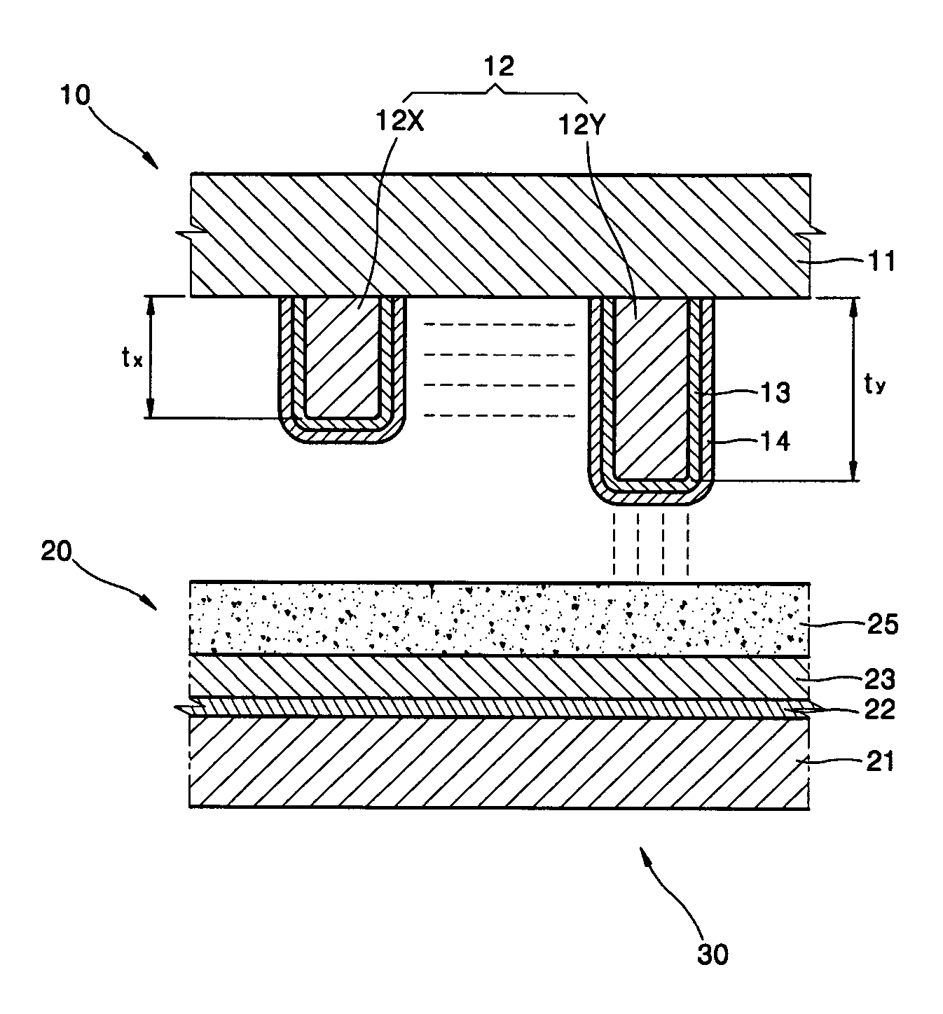 Plasma display panel having scan electrode closer to address electrode