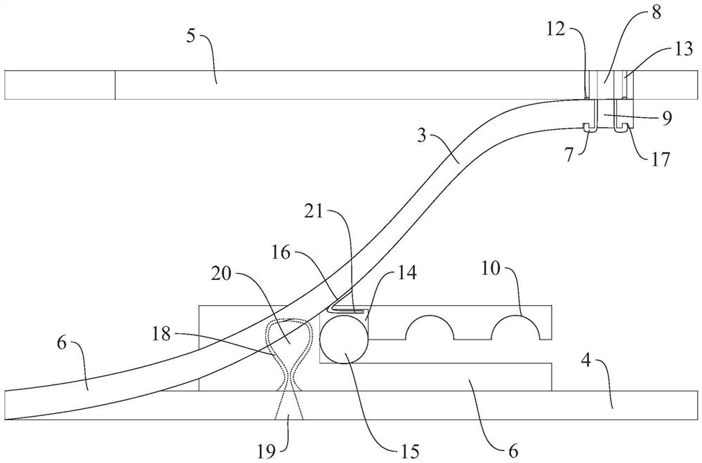 Multi-layer flexible circuit board with spacing and angle adjustable support