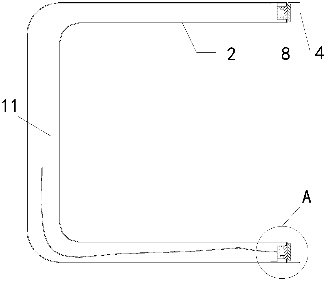 Domestic electric appliance cabinet door sealing structure