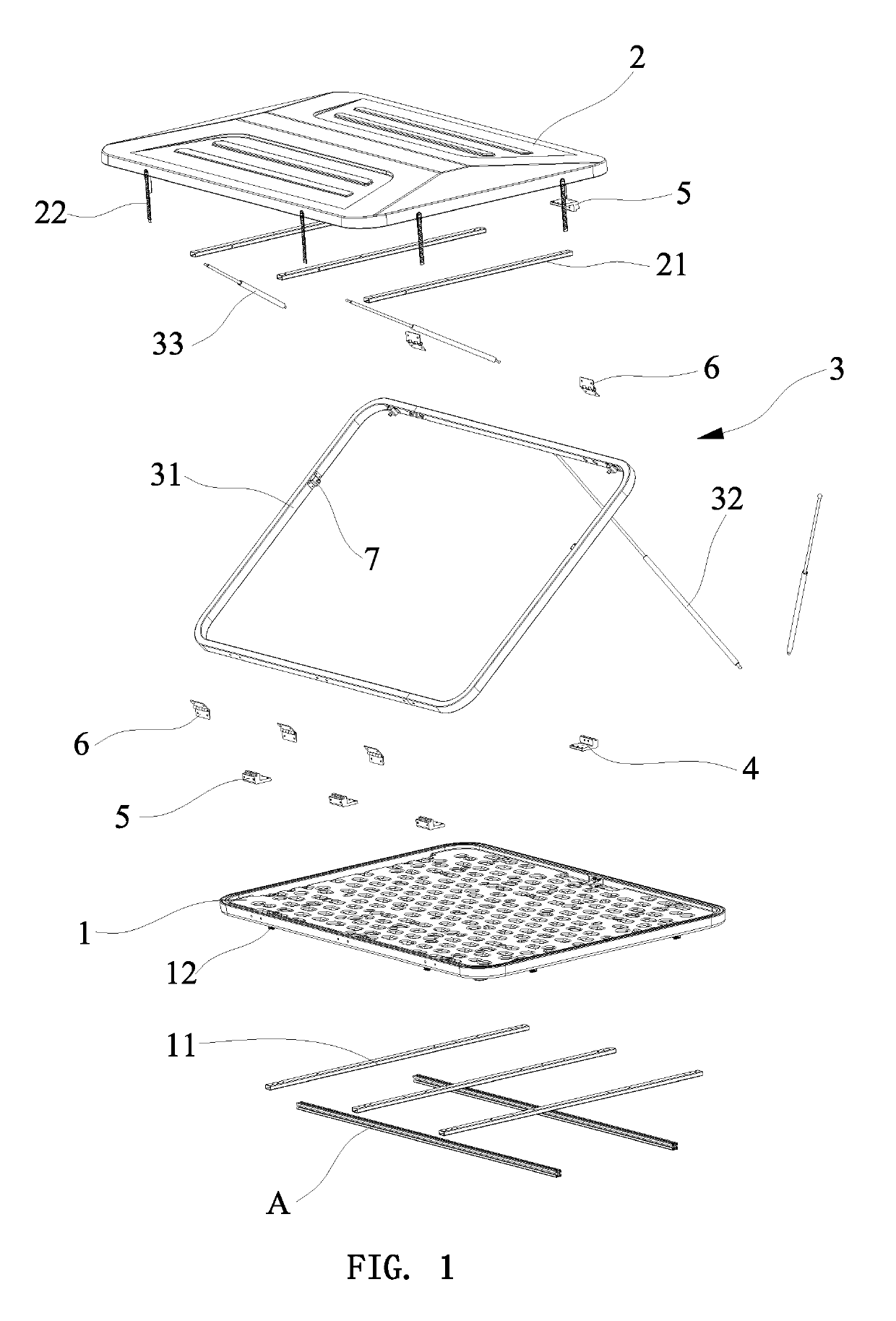 Foldable vehicle roof tent