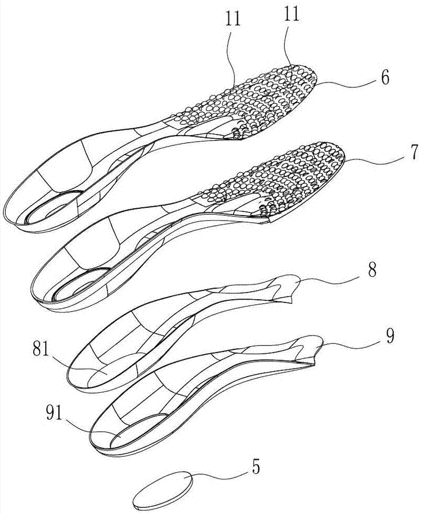 Keep-fit massage sneaker insole