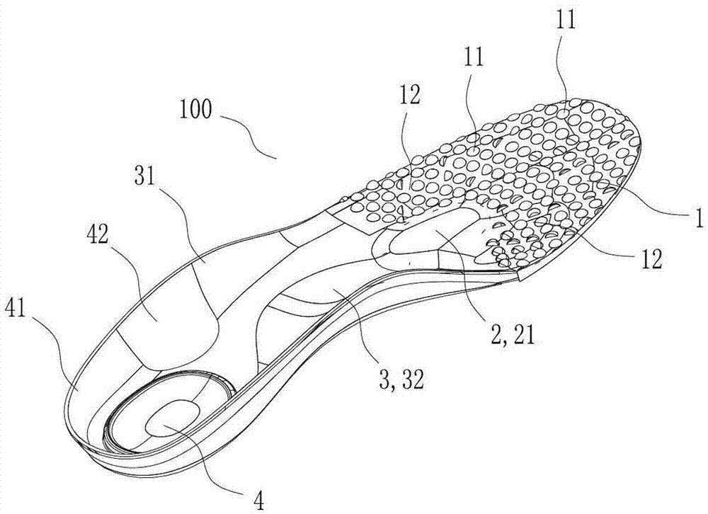 Keep-fit massage sneaker insole