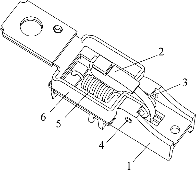 Repulsive clamping static contact structure of low-voltage circuit breaker