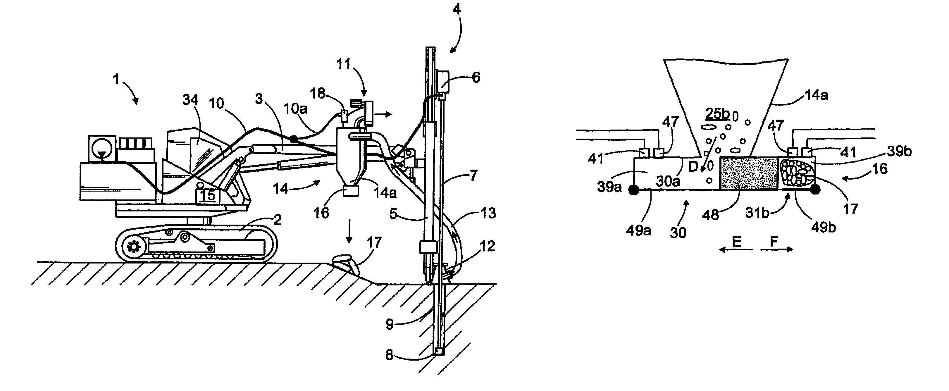 Arrangement for processing dust