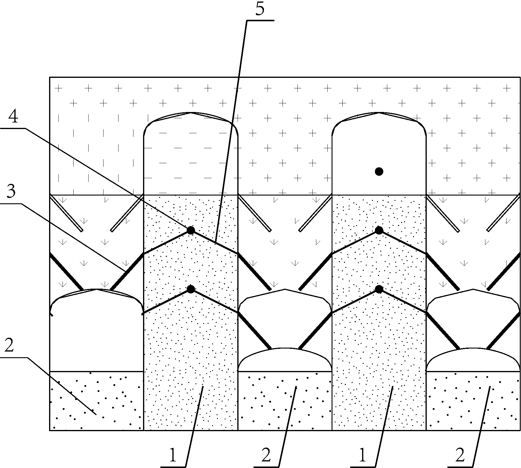 Downward short anchor cable continuous, multi-layer pre-support method