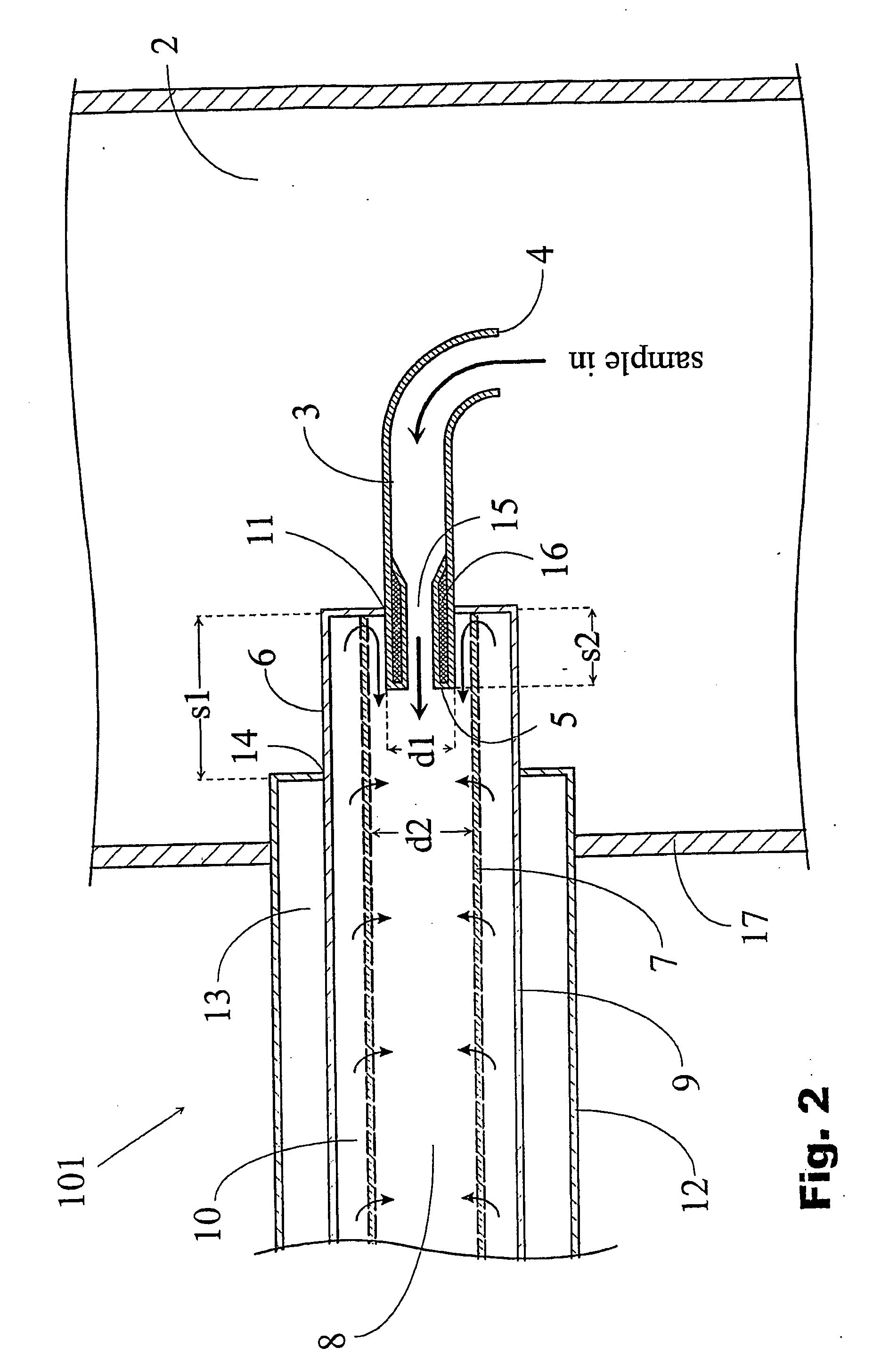 Diluting sampler and a method for collecting and diluting a gaseous sample