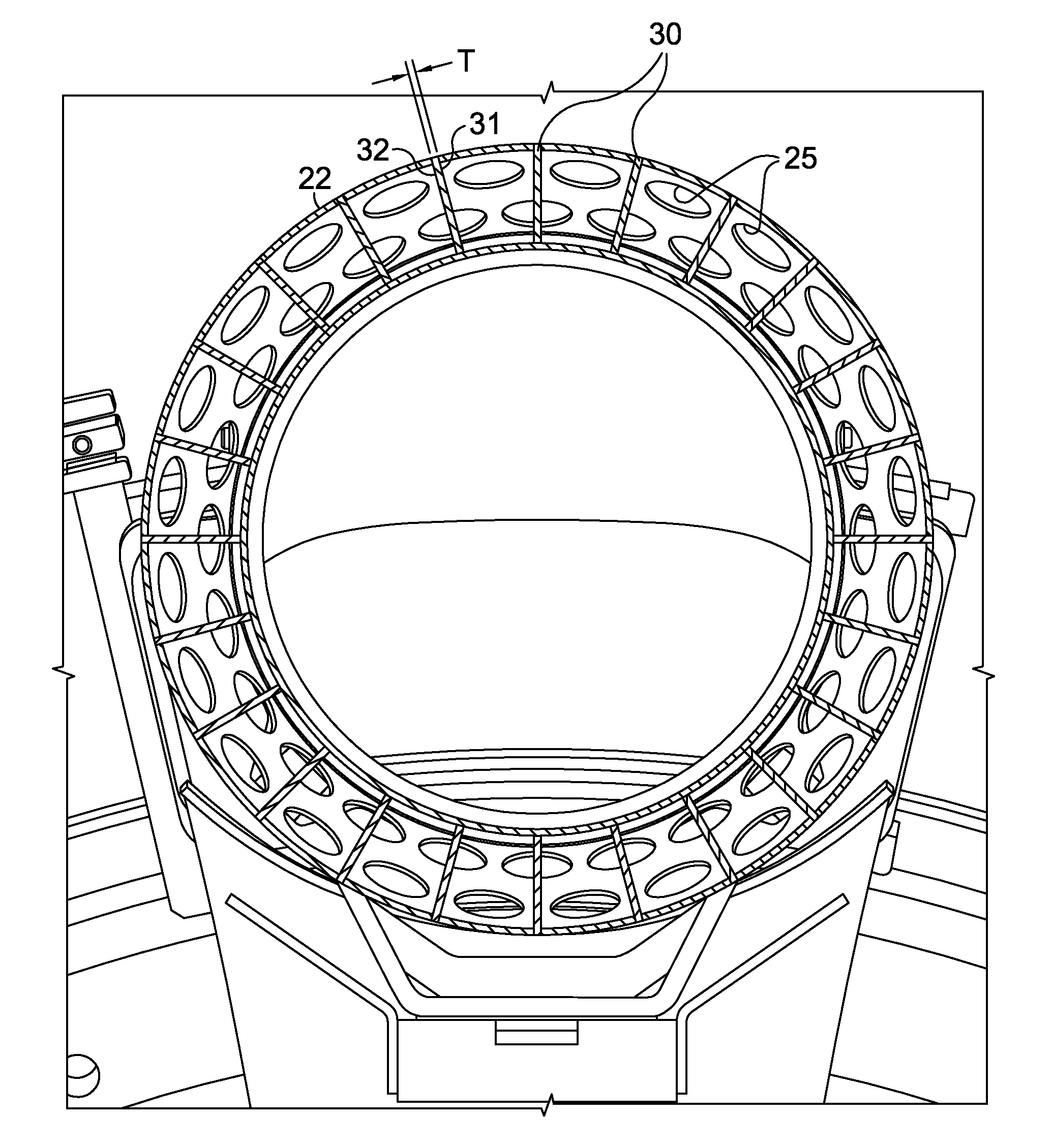 Airflow distribution to a low emissions combustor