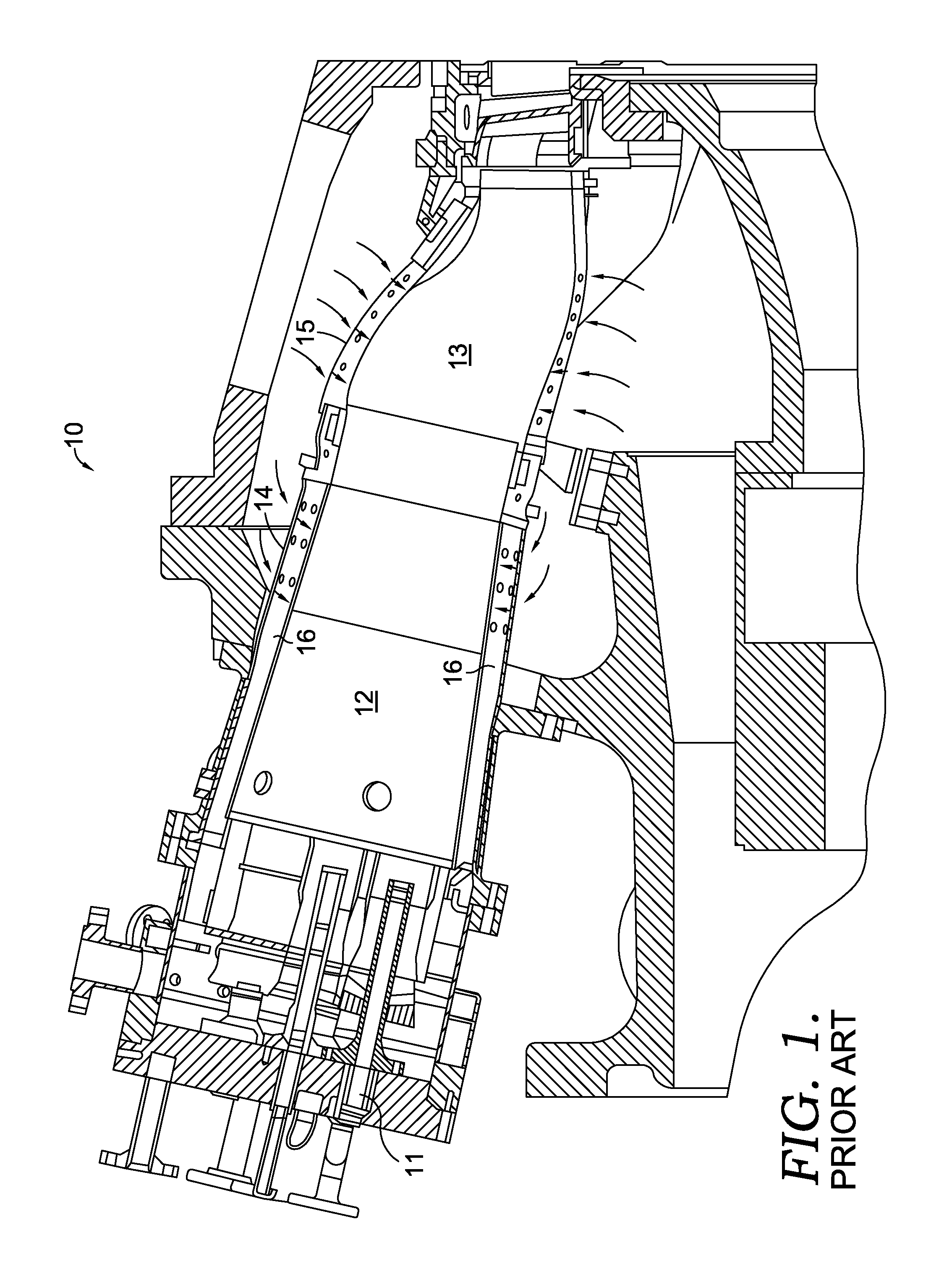 Airflow distribution to a low emissions combustor