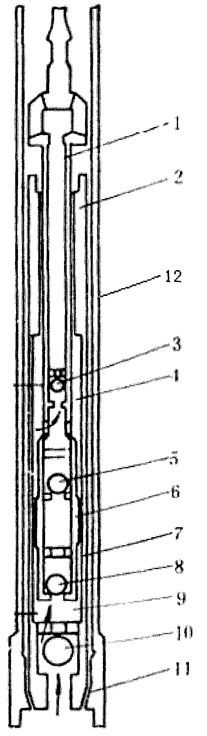 Two-stage compression oil well pump and oil pump process thereof