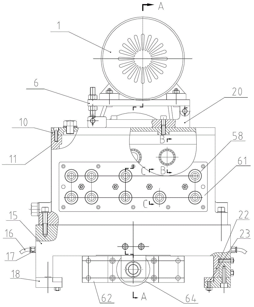 Multi-axis drill machine tool for machining crankcase side threaded bottom hole and its machining method